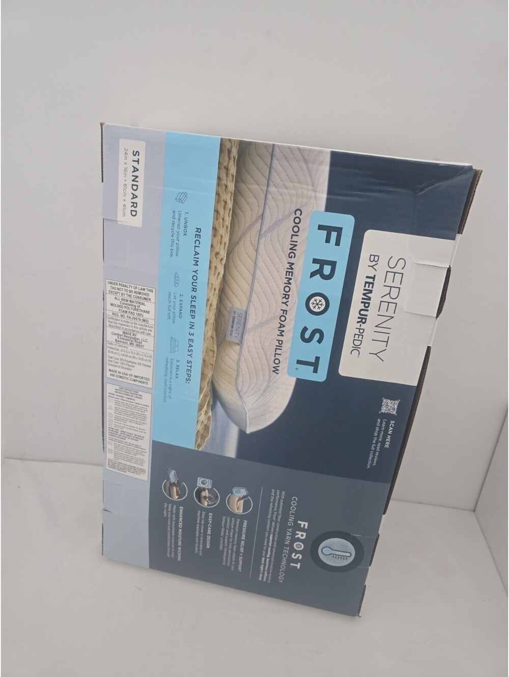 Serenity by Tempur-Pedic Frost Cooling Memory Foam Pillow